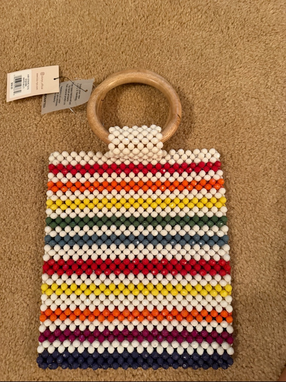 Lulu NYC Aiby Beaded Mini Tote Bag